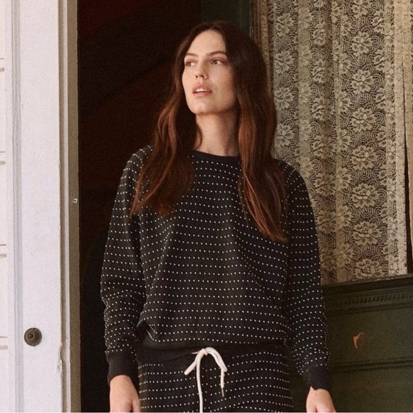 THE GREAT. Sweaters - THE GREAT. Sweater The Swiss Dot College Sweatshirt Almost Black Size 0 XS